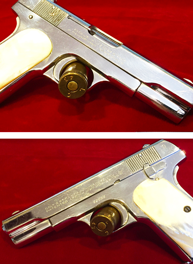 Colt 1908 Auto in .380 Caliber Mother of Pearl Grips
